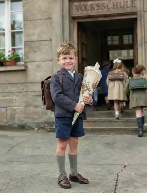 První školní den – oživená fotka